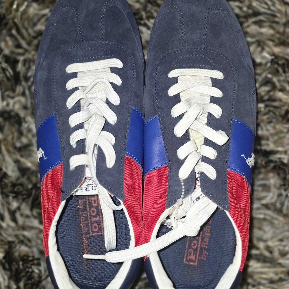 Polo by Ralph Lauren Navy, Red & Blue Men's Suede Sneakers